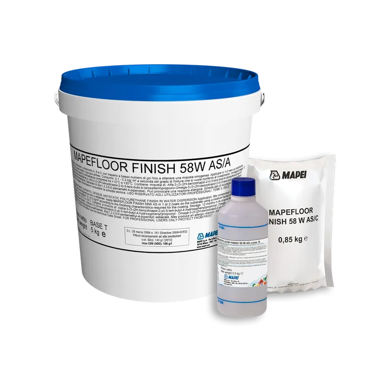 Flitsaanbieding Mapefloor Finish 58 W As - 1 Bottiglie da 0,5 kg