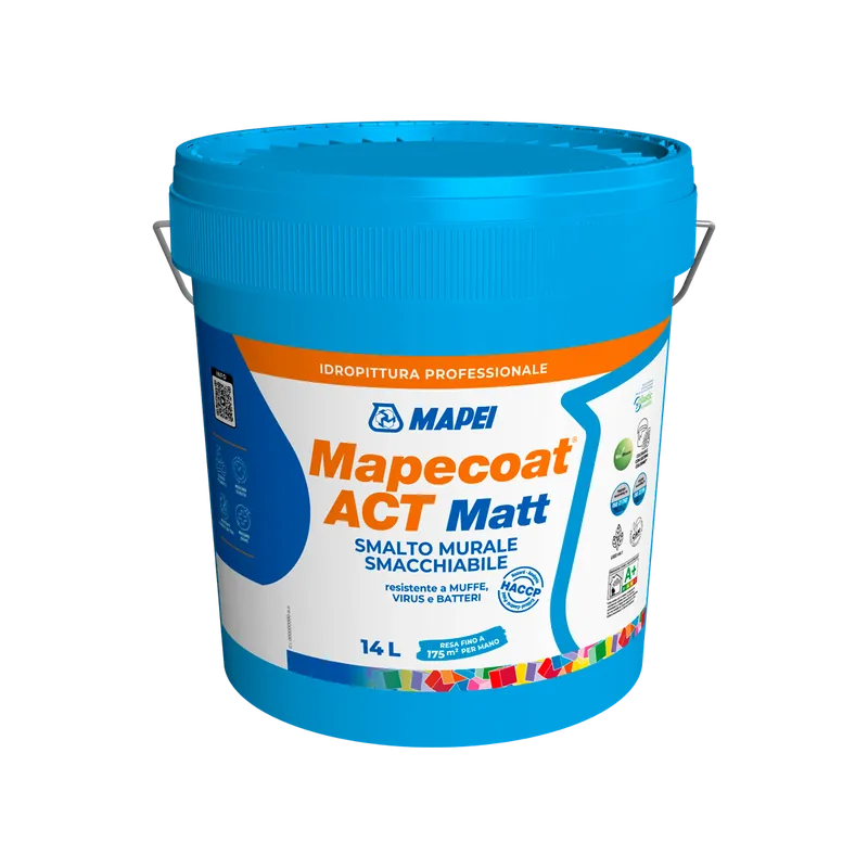 Op = Op Mapecoat Act Matt Bianco - 1 Secchi da 14 lt