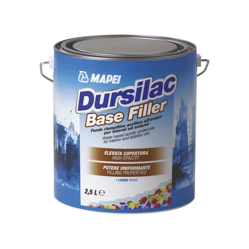 Dursilac Base Filler Bianco - 1 Secchi da 2,5 lt Gecertificeerd