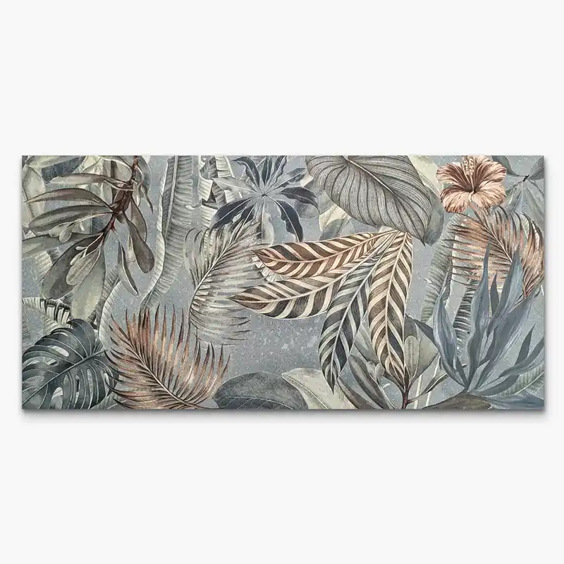 Stock Piastrelle Decorate Jungle Avio - Gres Porcellanato Opaco 60x120 SCONTATO Snelle Levering