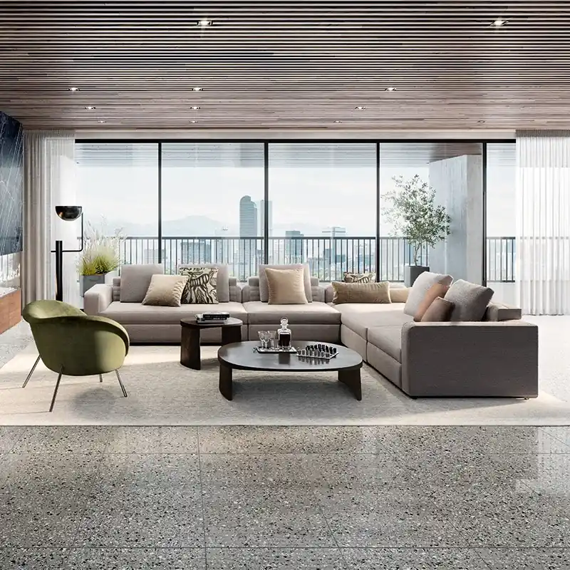Bestel Nu Terrazzotech Grigio - Gres Effetto Marmetta Levigato 60x120 Rettificato