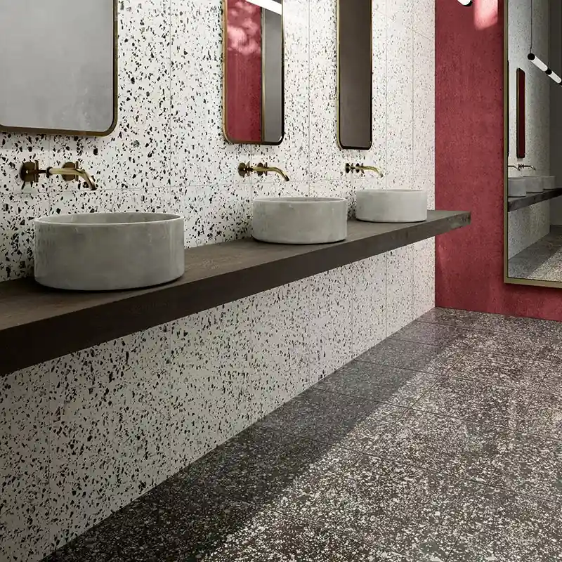 Terrazzotech Nero - Gres Effetto Marmetta Levigato 60x60 Rettificato Betrouwbaar