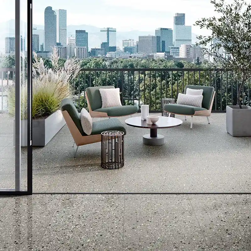 Terrazzotech Grigio R11 - Gres Effetto Marmetta Bocciardato Per Esterni 60x60 Rettificato Premium