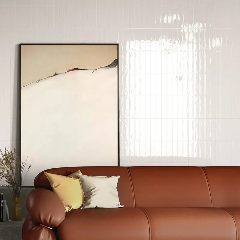 Back To Basic Bianco - Rivestimento Effetto Mattoncino Lucido 6x25 Snelle Levering