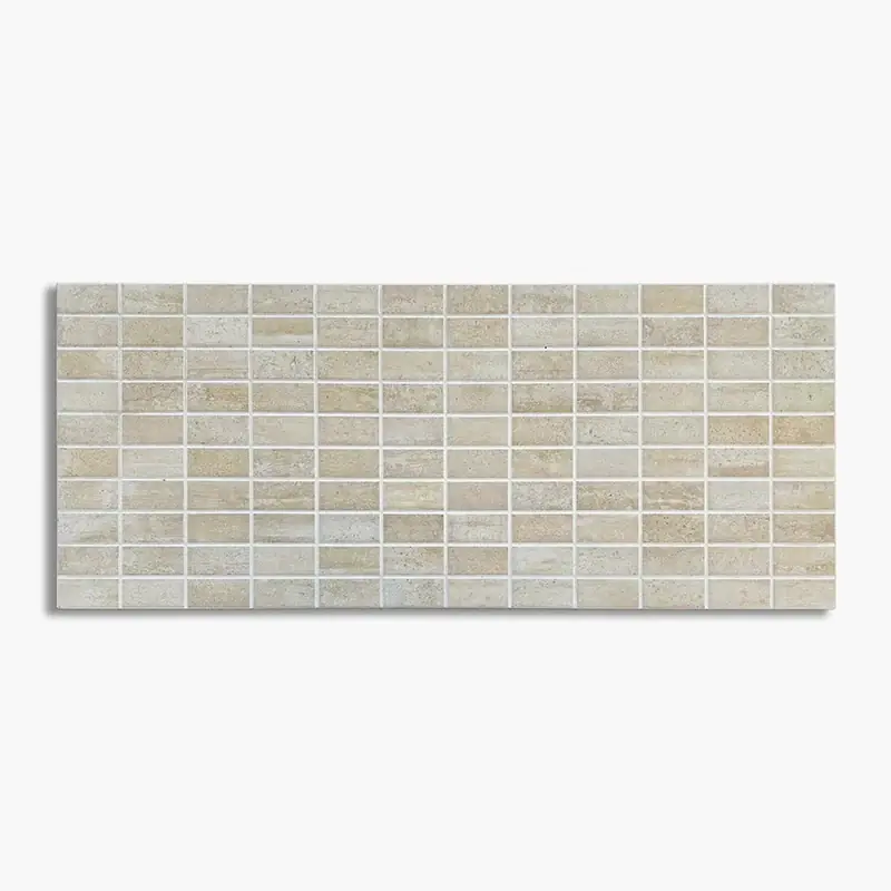 Populair Stock Piastrelle Effetto Mosaico Beige - Rivestimento Bagno e cucina 25x60 SCONTATO
