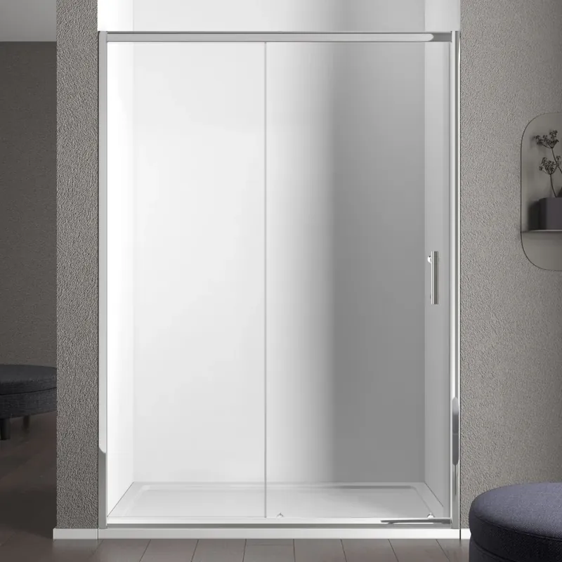 Big - Box Doccia Angolare ad Apertura Scorrevole in Finitura Cromata Weekendaanbieding