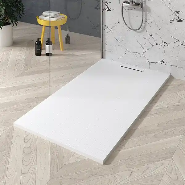 Shop Nu Marfil - Piatto Doccia in Resina Effetto Pietra Bianco