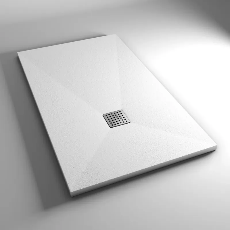 Populair Essential - Piatto doccia in Resina Effetto Pietra Bianco