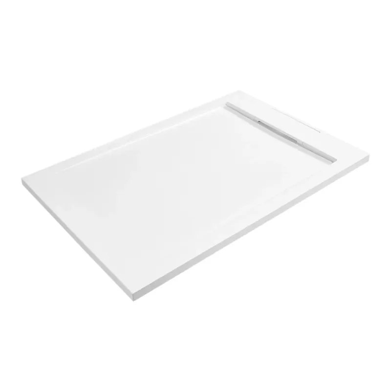 Premium Seta - Piatto Doccia Bianco in resina Liscio e Antiscivolo