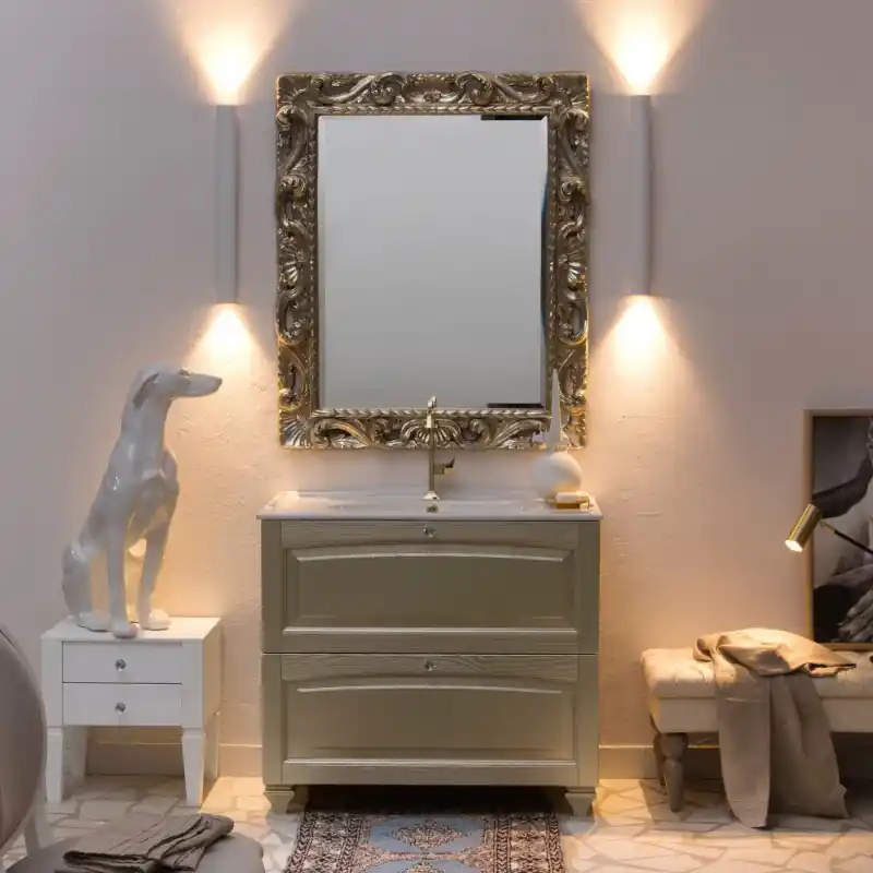 Dorian - Mobile Bagno Classico in Frassino Laccato Champagne Favoriet