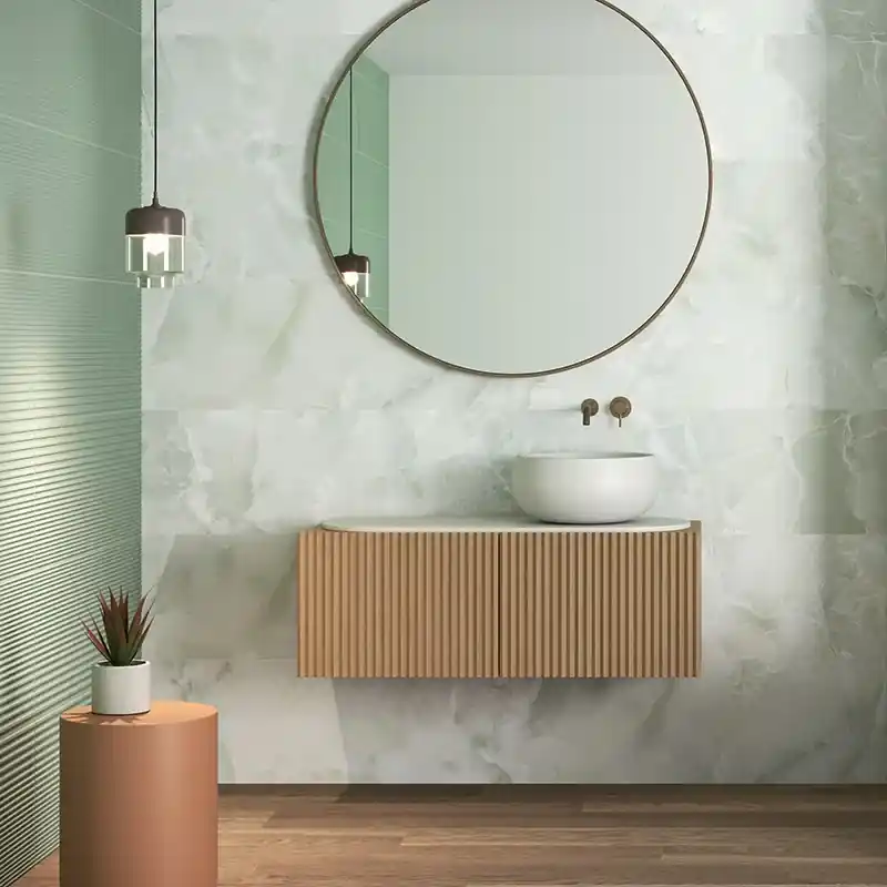 Rechtstreeks Van De Fabrikant Onici Smeraldo - Rivestimento Ceramico Effetto Onice 33x100