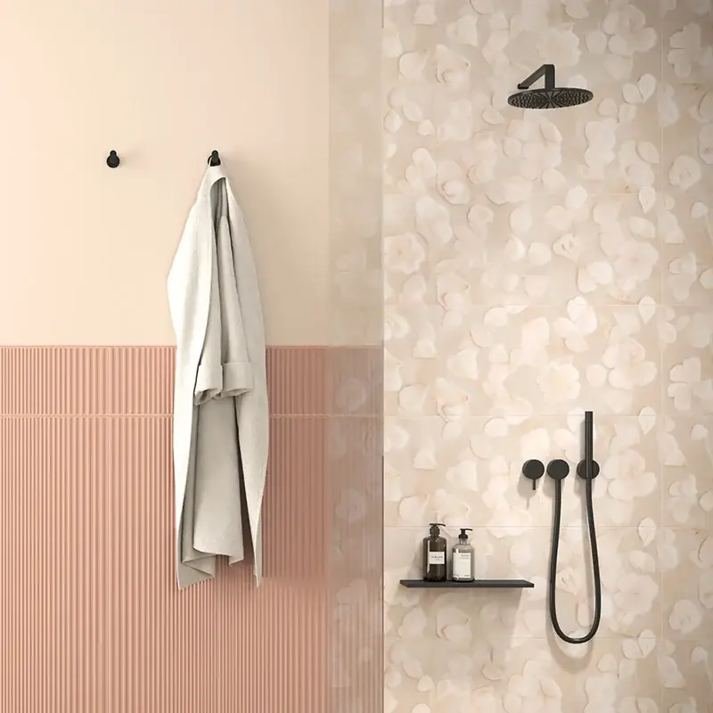 Dagaanbieding Onici Petali Ambra - Rivestimento Decorato Floreale 33x100
