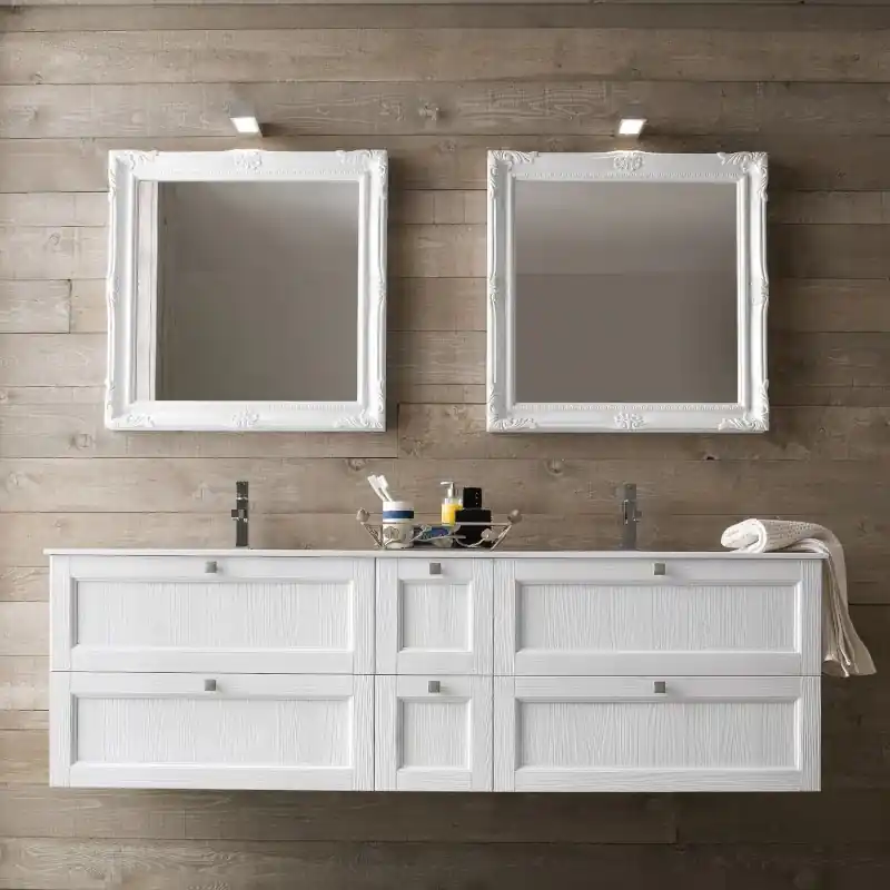 Ricordi - Mobile Bagno Classico Sospeso con Doppio Lavabo Alleen Vandaag