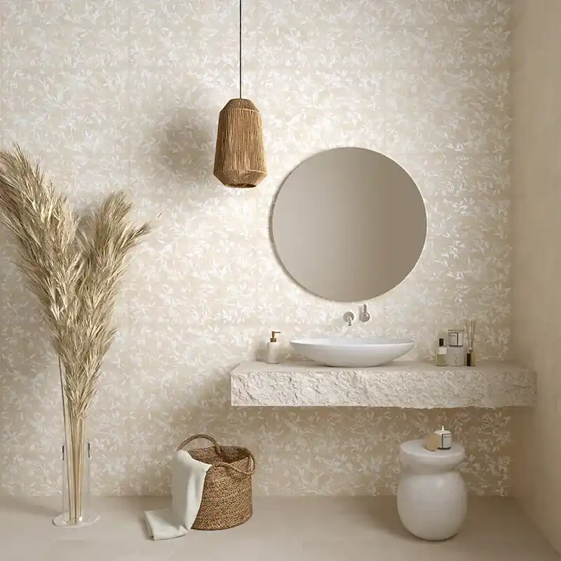 Lime Decoro 3D Lacy Sand - Rivestimento Decorato Floreale 25x75 Gratis Retour