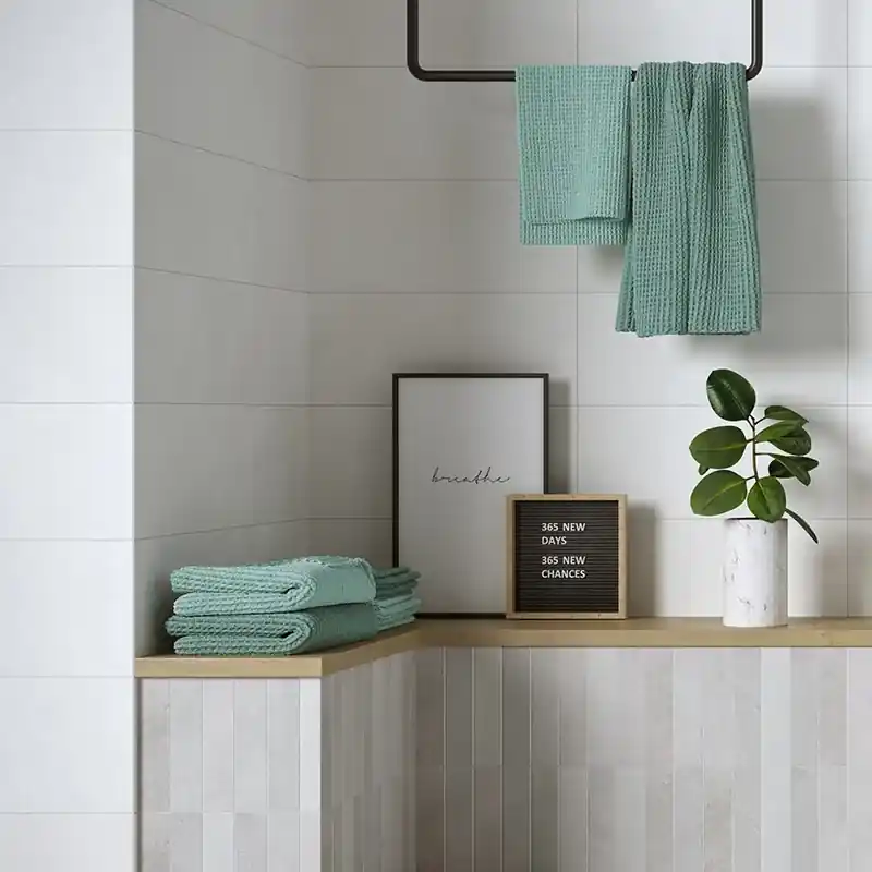 Roma Wall Bianco - Rivestimento Ceramico Effetto Cemento 25x60 Populair