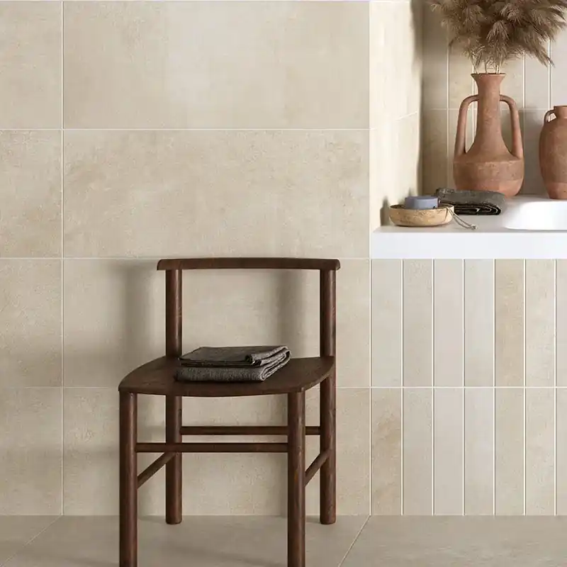 Nu Kopen Roma Wall Beige - Rivestimento Ceramico Effetto Cemento 25x60