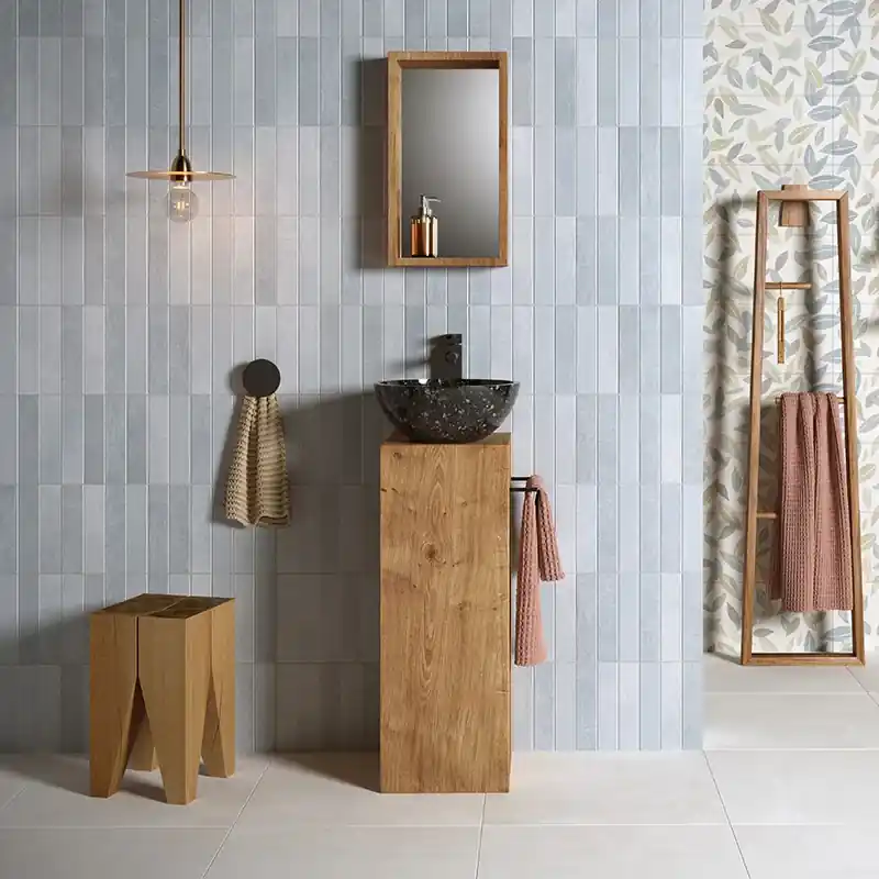 Roma Wall Brick Celeste - Rivestimento Effetto Mattoncino 25x60 Weekendaanbieding