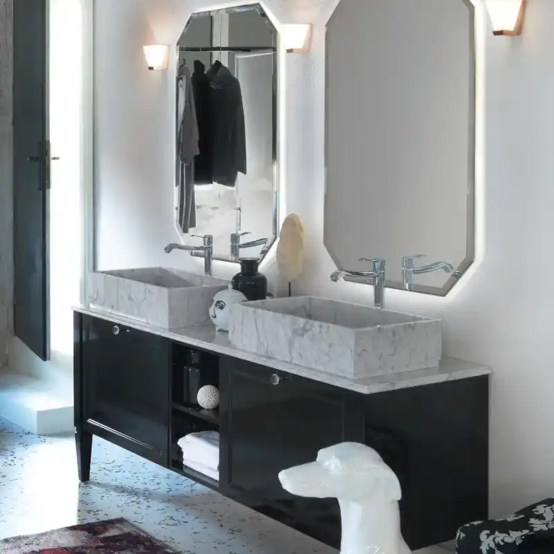 Ricordi - Mobile Bagno A Terra con Lavabi in Marmo di Carrara Superprijs