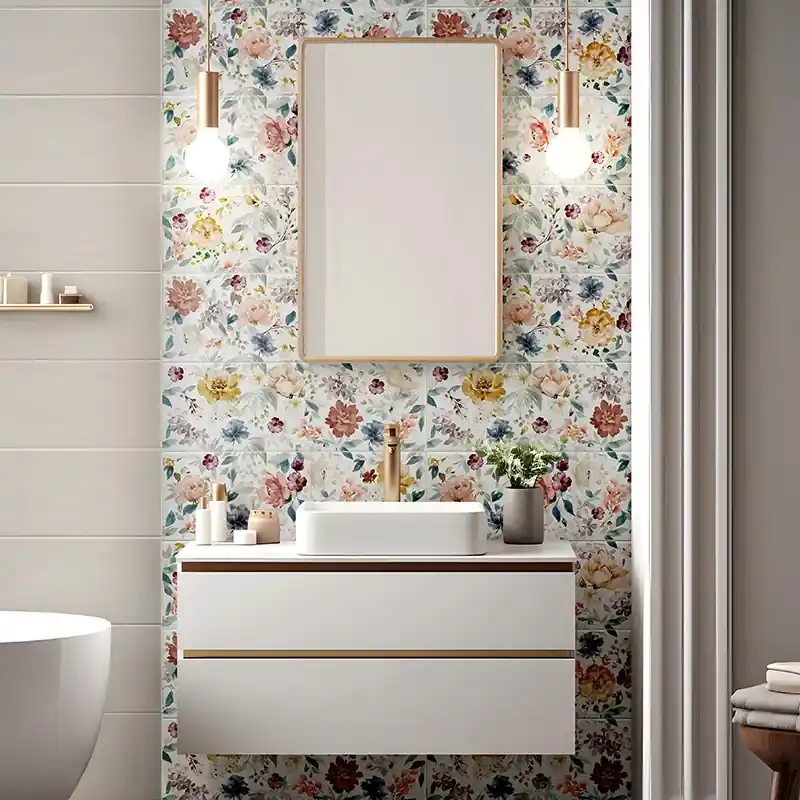 Medley Pop - Rivestimento Decorato Floreale Opaco 25x75 Alleen Vandaag