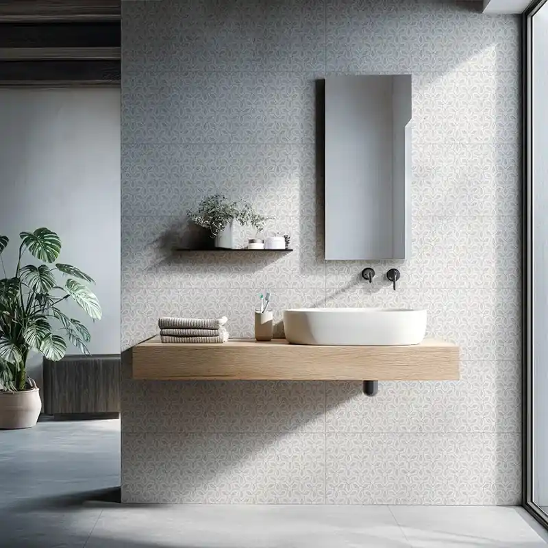 Indira Linfa Ice - Rivestimento con Decoro Geometrico 33x100 Fabrieksprijs