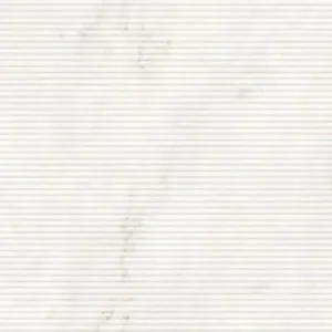 Populair Versilia Michelangelo White Flute 3D - Gres Effetto Marmo Rigato 60x120