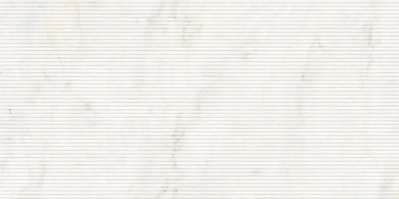 Populair Versilia Michelangelo White Flute 3D - Gres Effetto Marmo Rigato 60x120