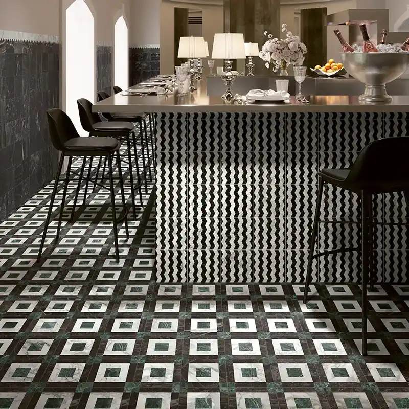 Dandy Square - Gres Effetto Marmo Intarsiato 18x18 Rechtstreeks Van De Fabrikant