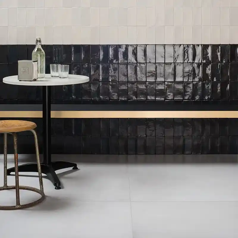 Betrouwbaar Hops Lux Nero - Rivestimento Effetto Mattoncino Lucido 7.5x15