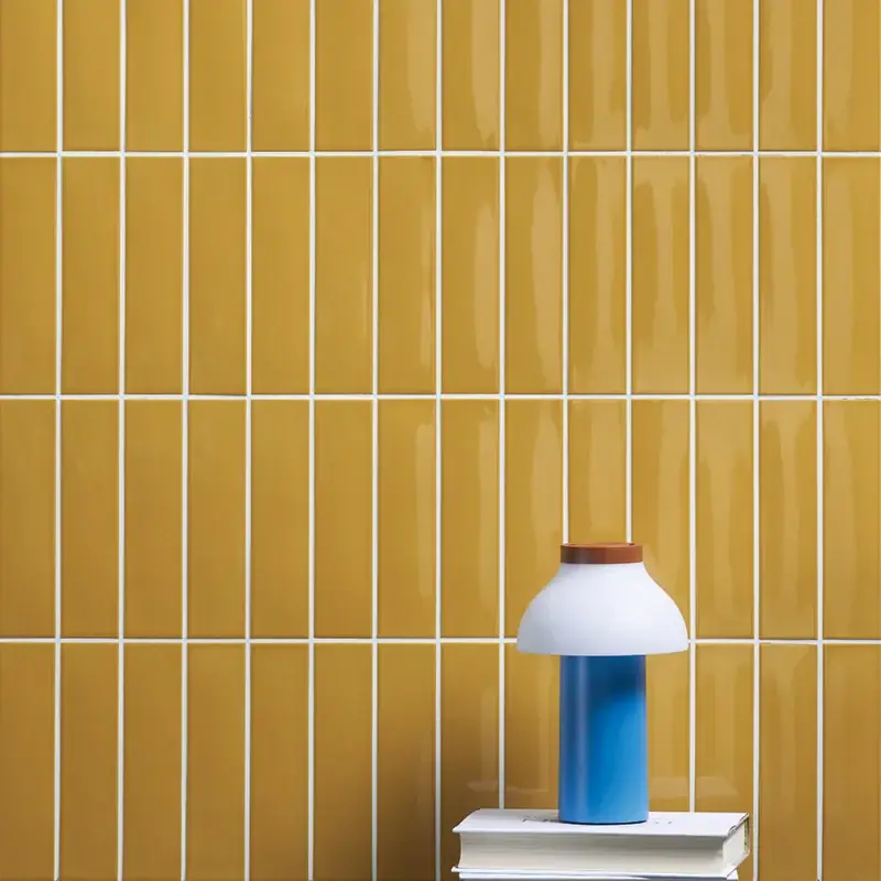 Direct Verzonden Kappa Mustard - Rivestimento Effetto Mattoncino Lucido 5x20