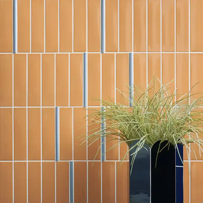 Kappa Tangerine - Rivestimento Effetto Mattoncino Lucido 5x20 Tijdelijk Beschikbaar
