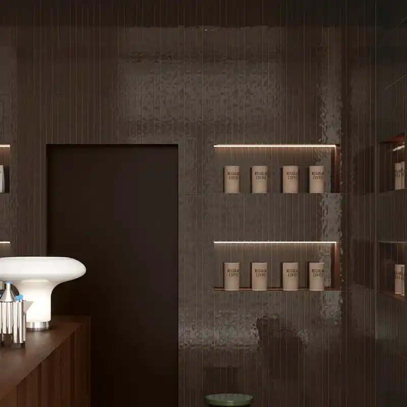 Koopje Milano70 Cacao - Rivestimento Effetto Mattoncino Lucido 4x31